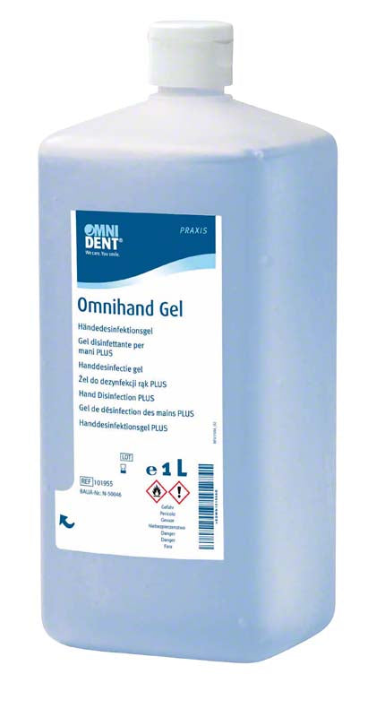 Omnihand Gel alkoholische Händedesinfektion 1 Liter Flasche