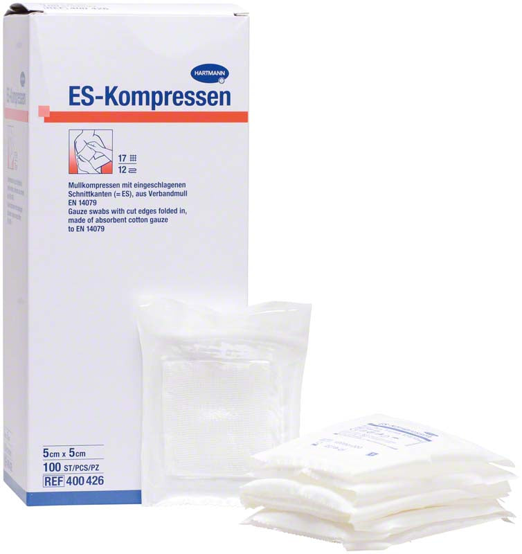 ES-Kompressen Mullkompressen, steril, 5x2 Stk, 5x5 cm, 8fach