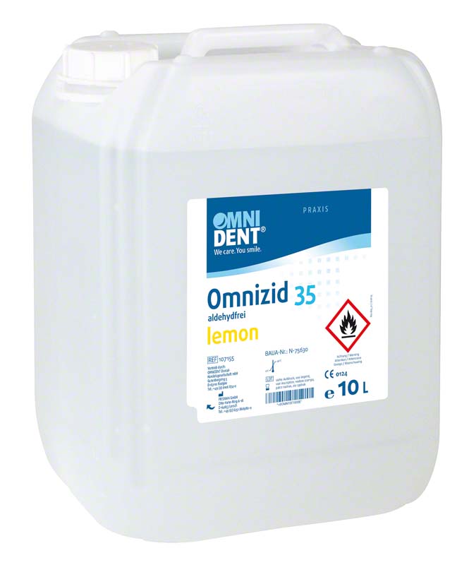 Omnizid 35, Schnelldesinfektion Flächen, 10 L Kanister, Lemon
