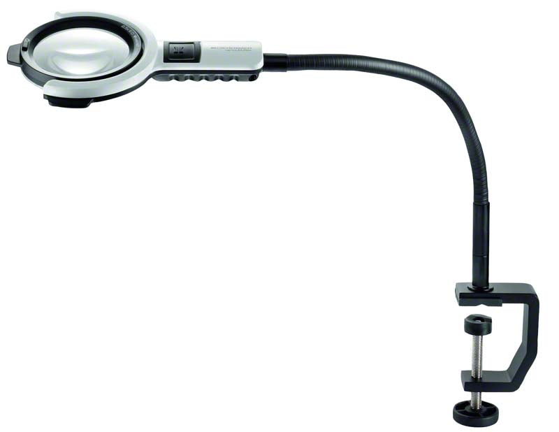 varioLED flex XL Lupenleuchte mit Tischklemme Montage