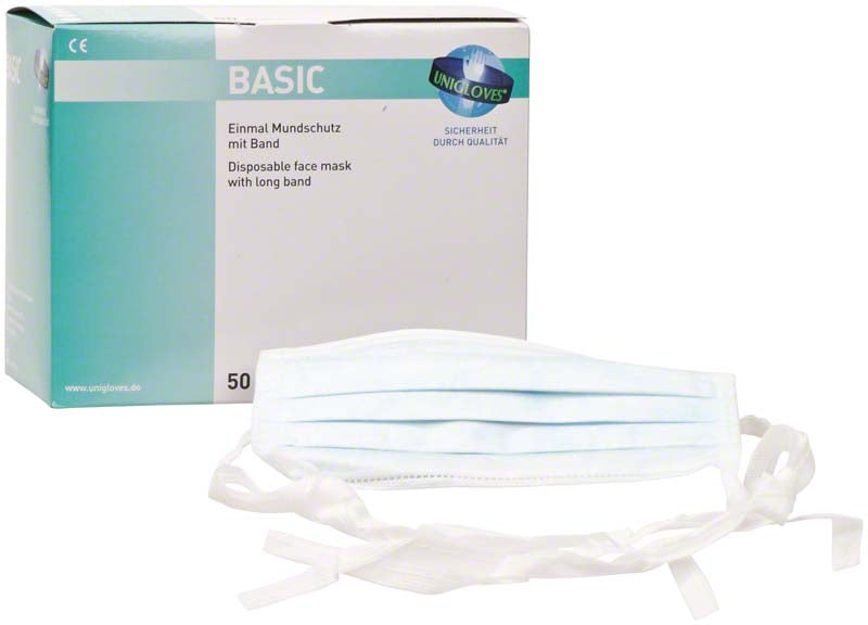 BASIC OP Mund Nasen Schutz, Gummibänder, Spenderbox 50 Stk, rosa