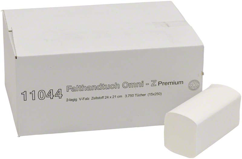 Omni-Z Premium Interfold Einmalhandtuch weiß, 24 x 21 cm, 3.000 Stk