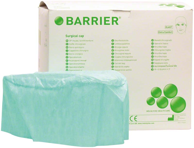 BARRIER® OP Haube Elast, Kappe, 150 Stk, grün