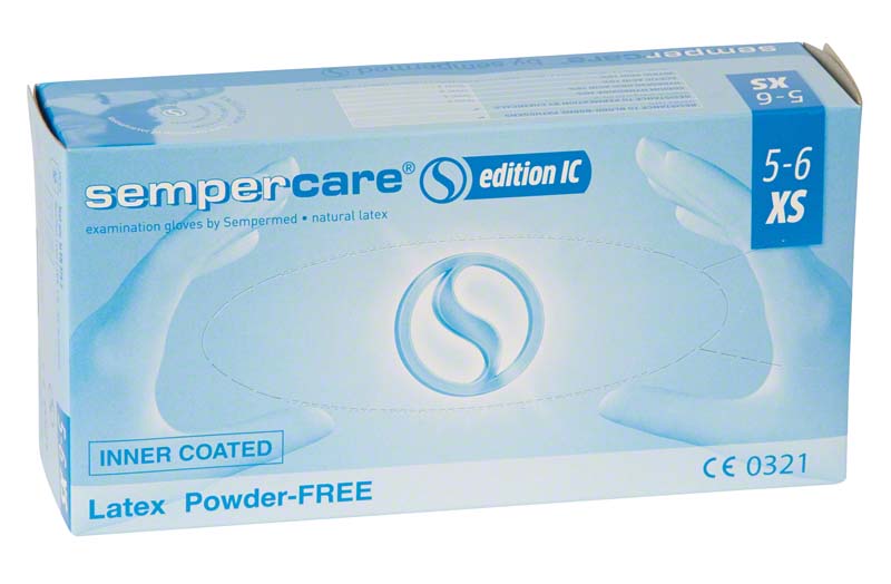sempercare® IC Latex Untersuchungshandschuhe , puderfrei, naturweiß,  XL
