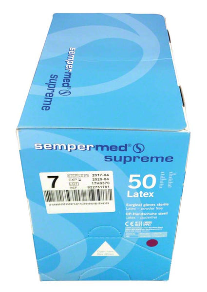 sempermed supreme op handschuhe 7.5 steril 50 paar Sempermed supreme OP Handschuhe, puderfrei, 50 Paar, Gr. 7,5