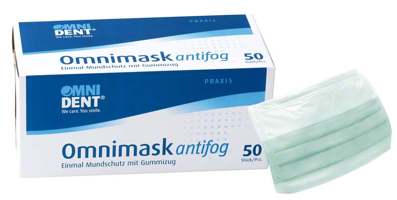 Omnimask antifog Mund-Nasen-Schutz, Gummizug, 50 Stk, grün