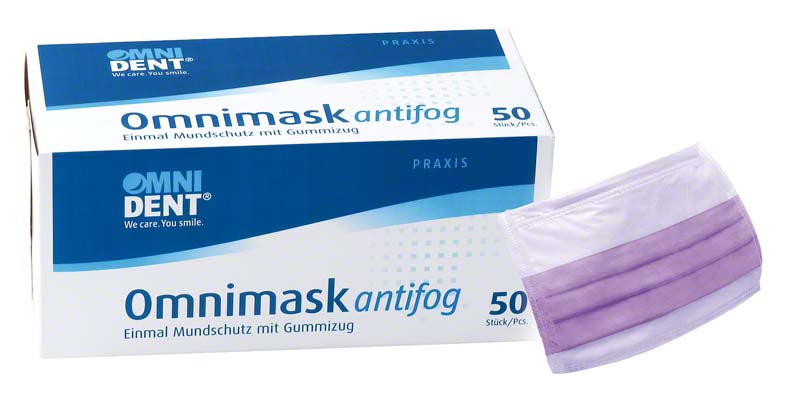 Omnimask antifog Mund-Nasen-Schutz, Gummizug, 50 Stk, lila