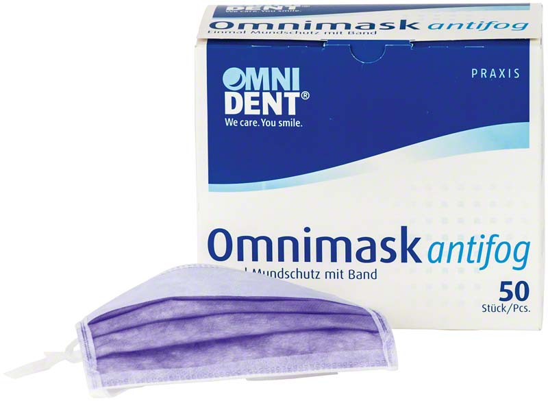 Omnimask antifog Mund-Nasen-Schutz, zum Binden, 50 Stk, lila