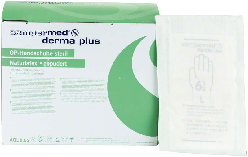 Sempermed derma plus OP Handschuhe, leicht gepudert, 50 Paar, Gr. 9