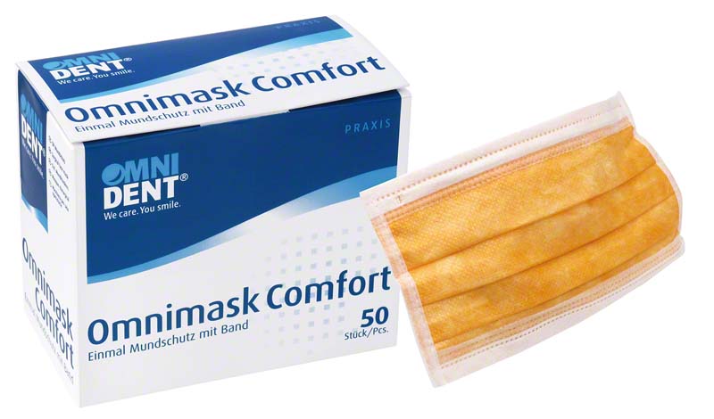 Omnimask Comfort Mund-Nasen-Schutz, zum Binden, 50 Stk, orange