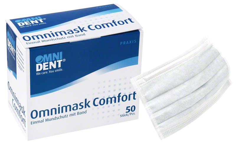 Omnimask Comfort Mund-Nasen-Schutz, zum Binden, 50 Stk, weiß