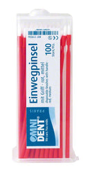 Omni Einwegpinsel mit Griff rot mittel