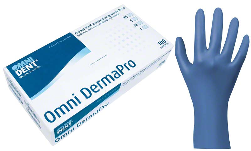 Omni DermaPro Nitril-Untersuchungshandschuhe, puderfrei, 100 Stk, S