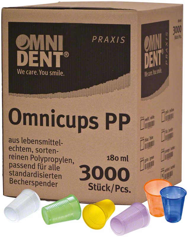 Omnicups PP, Trinkbecher, Sortiment sortiert, 3.000 Stk.