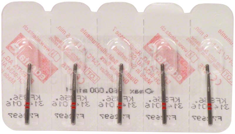 Omni K Diamantbohrer, rot, FG, ISO 016, Fig 198, 8 mm, 5 Stk