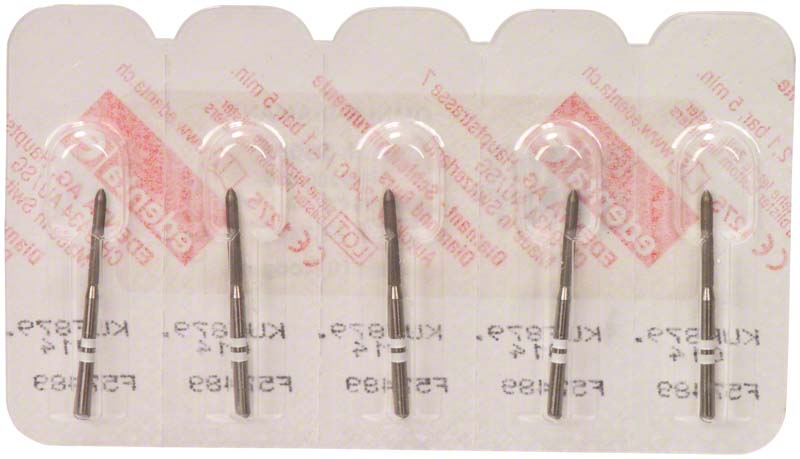 Omni K Diamantbohrer, weiß, FG, ISO 014, Fig 290, 10 mm, 5 Stk