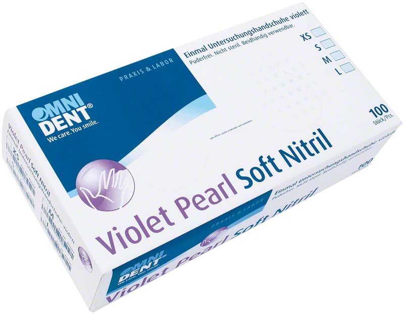 Violet Pearl Soft Nitril-Untersuchungshandschuhe, 100 Stk, puderfrei XS