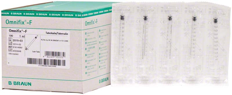 Omnifix®-F Insulinspritze 1 ml, ohne Kanüle, 100 Stk
