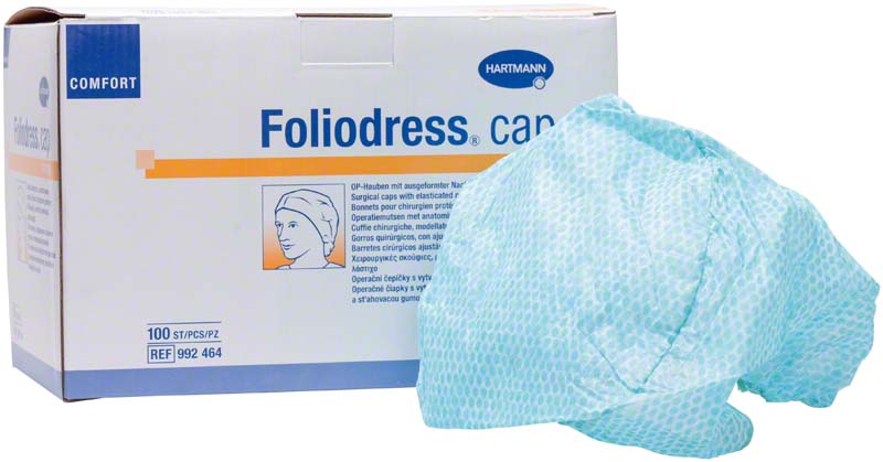Foliodress® Haube für lange Haare COMFORT FORM, 100 Stk, aqua