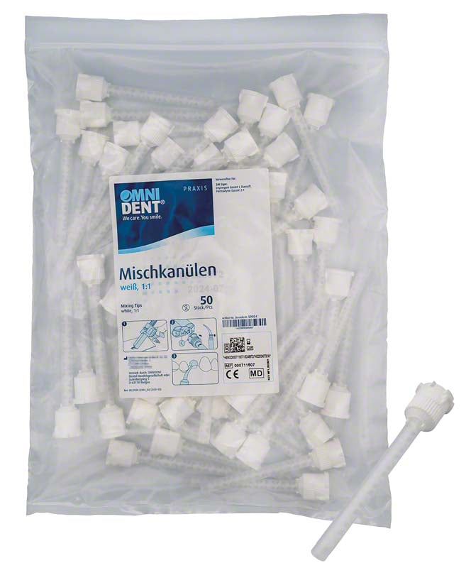 Omni Mischkanülen weiß 1:1, 50 Stk