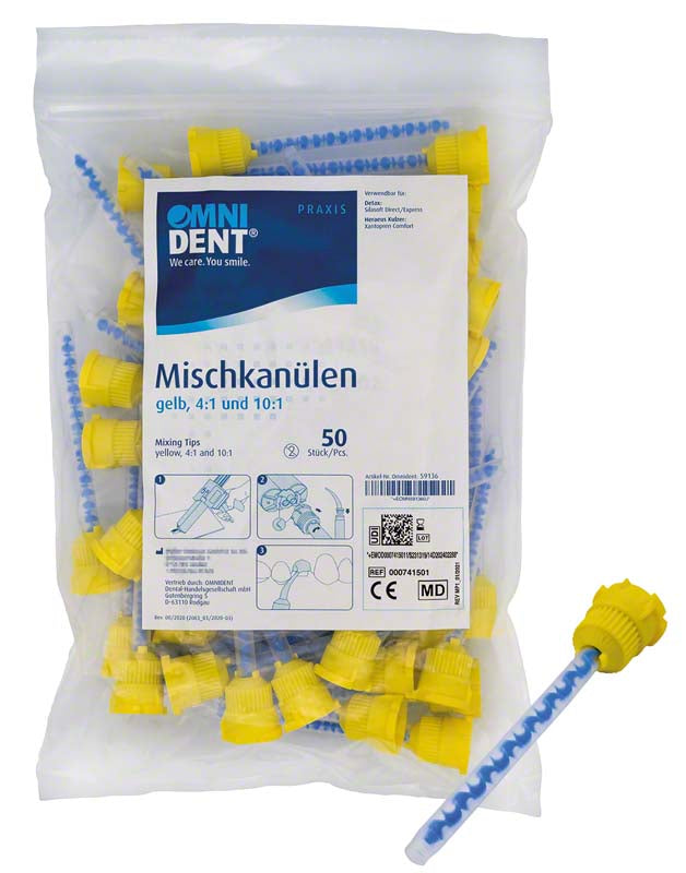 Omni Mischkanülen gelb 4:1/10:1, 50 Stk
