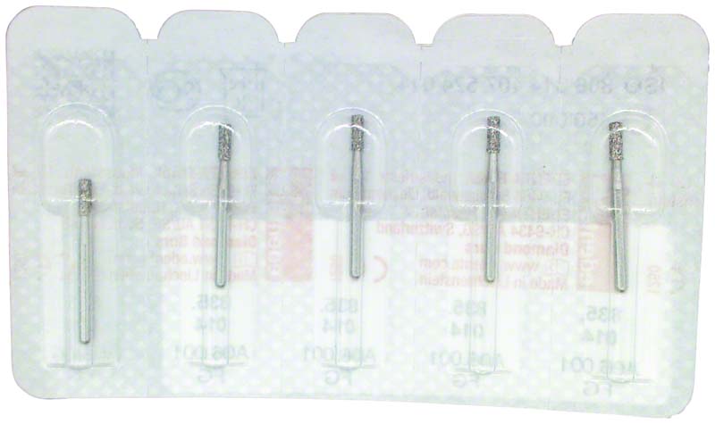 Omni Diamanten 835 für Turbine, 19 mm, standard, Zylinder flach, ISO 014