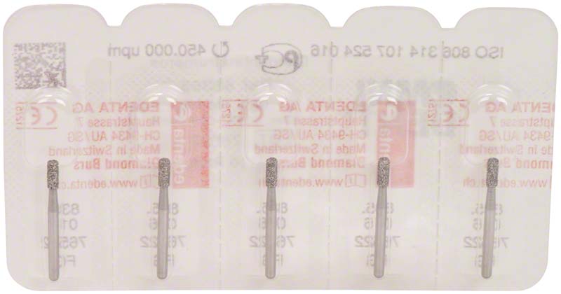 Omni Diamanten 835 für Turbine, 19 mm, standard, Zylinder Flach ISO 016