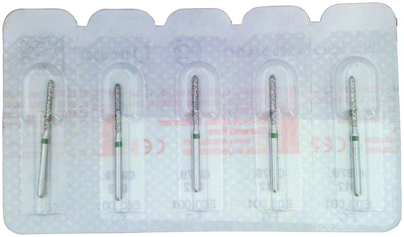 Omni Diamanten 879 für FG, 19 mm, grün grob, Torpedo zylindrisch ISO 012
