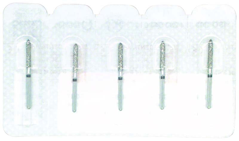 Omni Diamanten 879 für FG, 19 mm, schwarz supergorb, Torpedo zylindrisch ISO 014