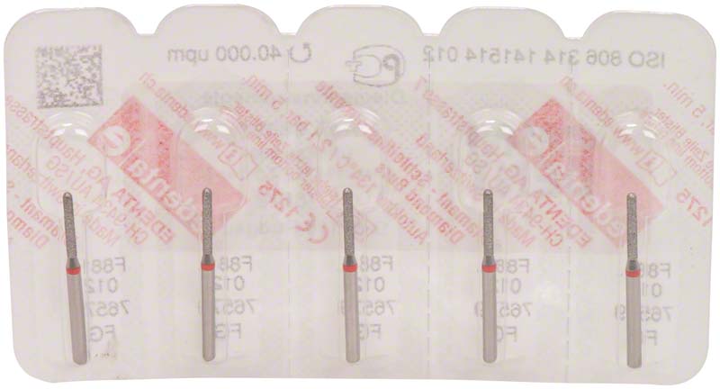 Omni Diamanten 881 für FG, 19 mm, rot fein, Zylinder rund ISO 012