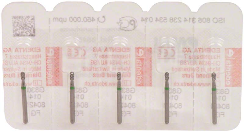 Omni Diamanten 808 für Turbine, 19 mm, grün grob, Birne ISO 014