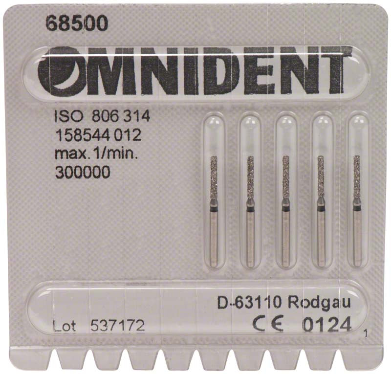 Omni Diamanten 837 für Turbine, 19 mm, schwarz supergrob, Zylinder Kante rund ISO 012