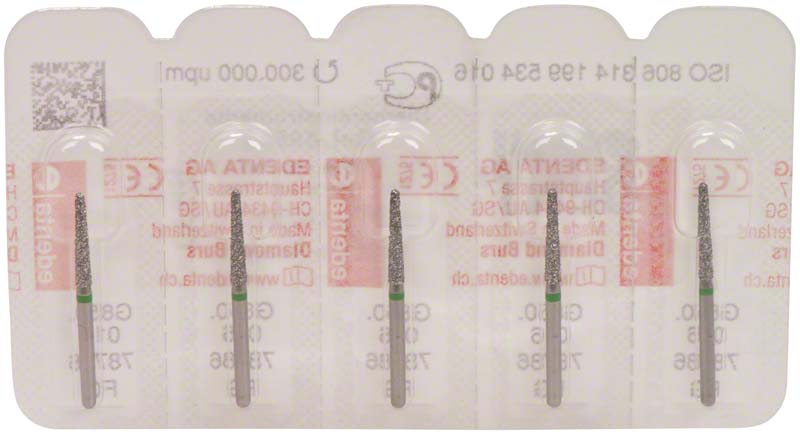 Omni Diamanten 850 für FG, 19 mm, grün grob, Konus rund ISO 016
