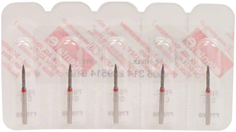 Omni Diamanten 862 für FG, 19 mm, rot fein, Flamme ISO 010