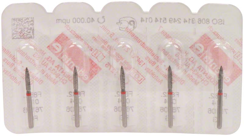 Omni Diamanten 862 für FG, 19 mm, rot fein, Flamme ISO 014