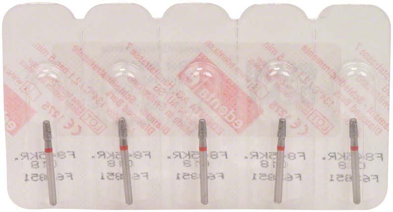 Omni Diamanten 845 für FG, 19 mm, rot fein, Konsu Kante rund ISO 018