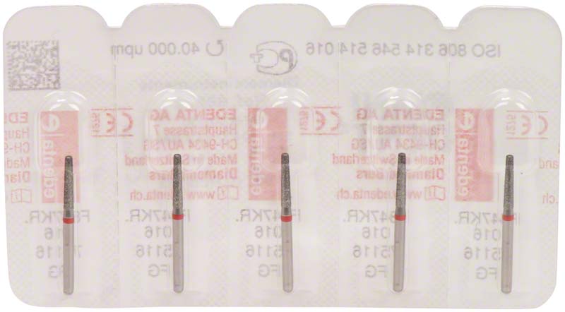 Omni Diamanten 847 für FG, 19 mm, rot fein, Konus Kante rund ISO 016