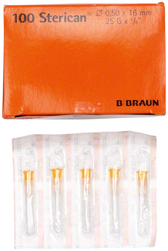 Sterican® Heparin, Tuberkulin, Einmalkanüle, G25, orange, Ø 0,5 x 16 mm