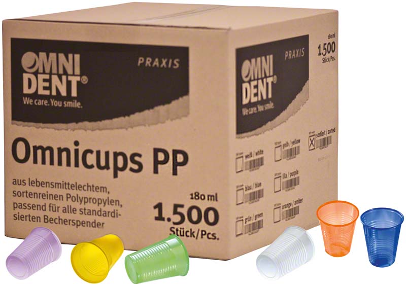 Omnicups PP, Trinkbecher, Sortiment sortiert, 1.500 Stk.