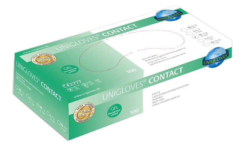 CONTACT Latex Untersuchungshandschuhe, puderfrei, 100 Stk, weiß, XS
