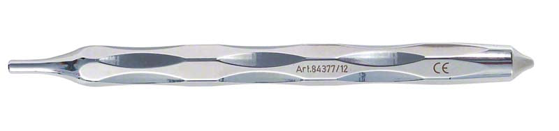 Mundspiegelgriff, Edelstahl, poliert, Fingerform, 135 mm