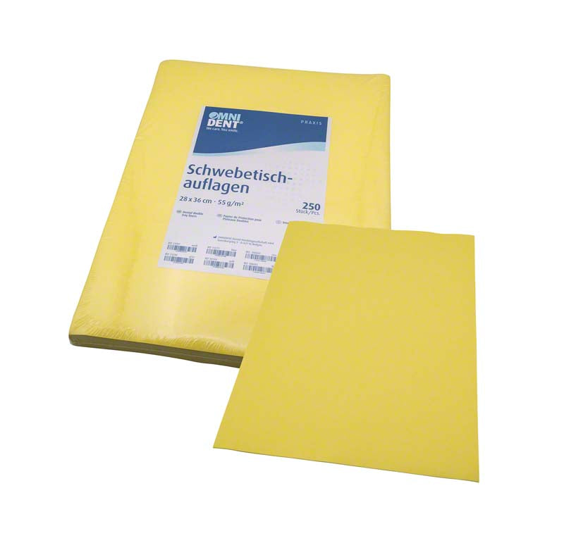 Schwebetischauflage, 250 Stk, 28x36 cm, gelb