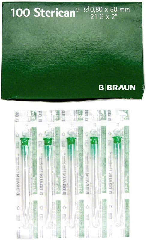 Sterican® Einmalkanüle lang, G14, weißgrün, G14, Ø 2,1 x 80 mm