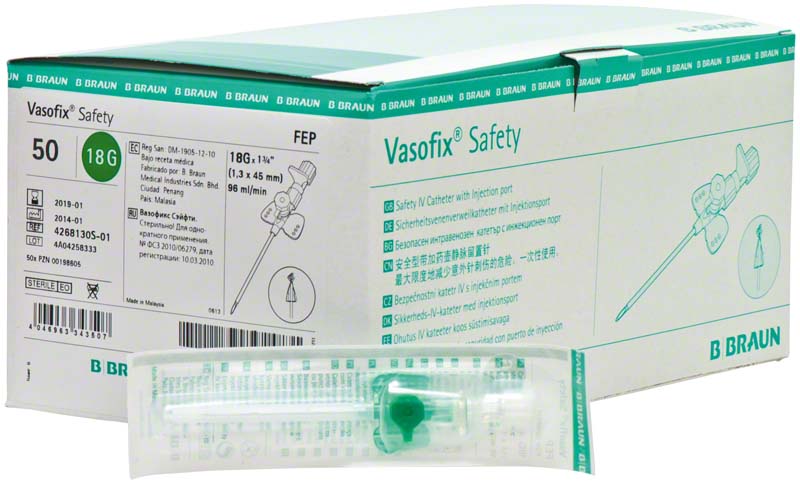 Vasofix® Safety Braunüle, 50 Stk, rosa, G20, 1,1 x 33 mm