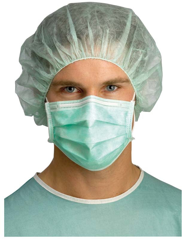 BARRIER® OP Maske Standard, Gummibänder, 50 Stk, grün