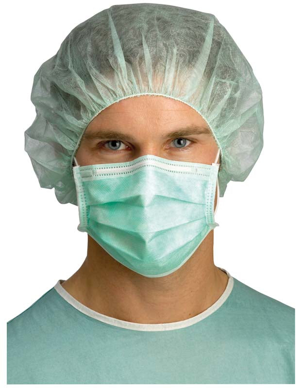 BARRIER® OP Maske Standard, zum Binden, Zellulose, hypoallergen, geringer Atemwiderstand, 60 Stk, blau
