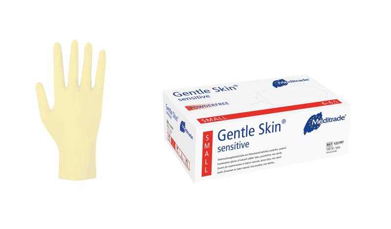 Gentle Skin® sensitive Latex Untersuchungshandschuhe, puderfrei, 100 Stk, M