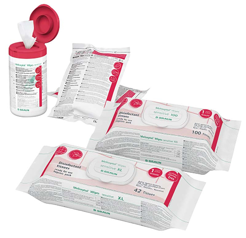 Meliseptol® Wipes sensitive, Flächendesinfektionstücher XL, 42 Tücher 24x30 cm