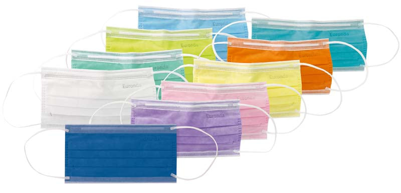 Monoart® Mund-Nasen-Schutz Pro 4 Perfect Fit, Gummizug, 50 Stk, orange
