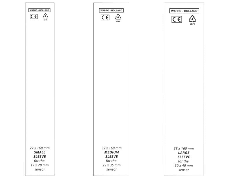 WAPRO Sensor Einwegschutzhülle, 500 Stk, 3,2 x 16 cm, M